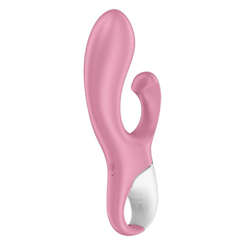 Satisfyer Air Pump Bunny 2 - Вибратор-кролик с надувной головкой, 20х4.2 см (розовый) - sex-shop.ua